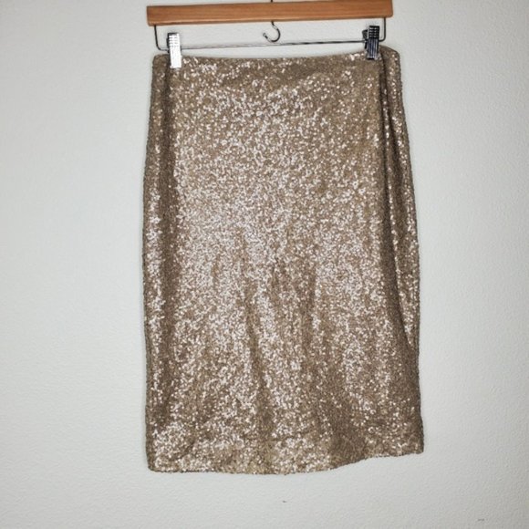Lauren Ralph Lauren Dresses & Skirts - Lauren Ralph Lauren Gold Sequin Pencil Skirt